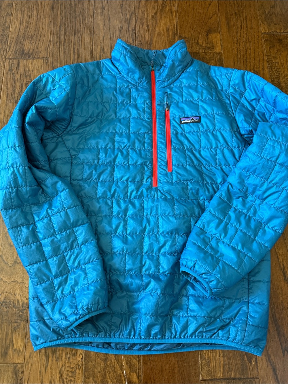 Patagonia Men's Jacket Teal with Multicolor Logo
